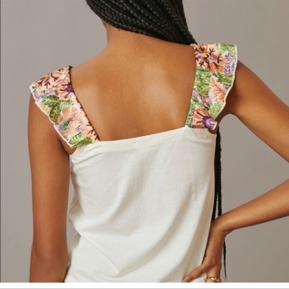 Anthropologie Tiny embroidered tank top - Picture 7 of 9